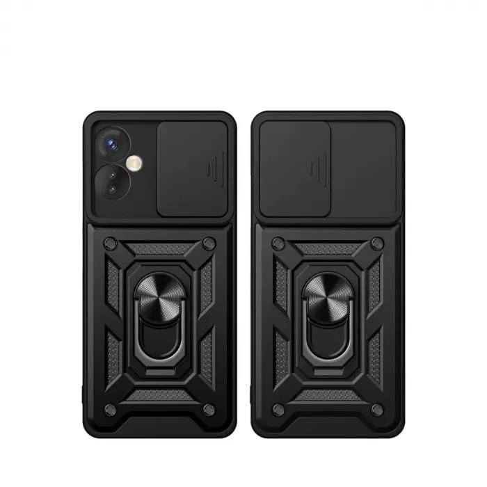 İnfinix Hot 40 Pro Kılıf Pars Lens Yüzüklü  - Yeşil