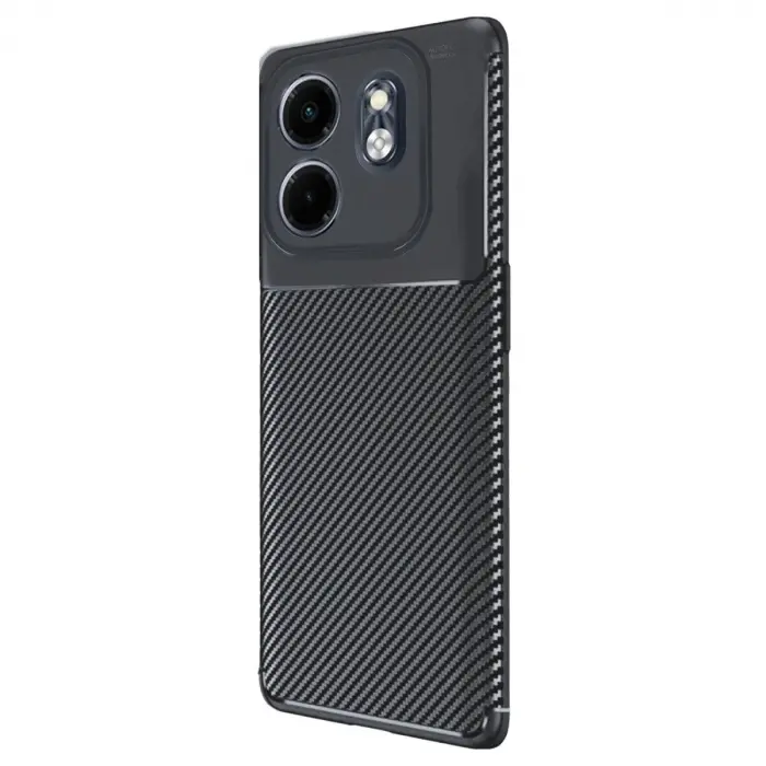 İnfinix Smart 9 Kılıf Auto Fus Karbon Kapak - Siyah