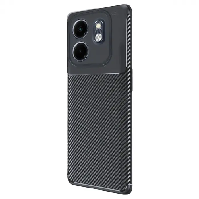 İnfinix Smart 9 Kılıf Auto Fus Karbon Kapak - Siyah