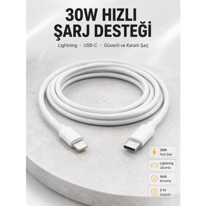 IOS Tüm Serilerle Uyumlu 30W Hızlı Şarj Aleti 11 12 13 14/Pro Max Mini Plus