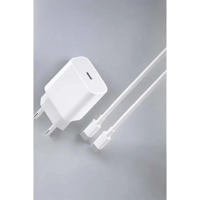 İOS Uyumlu Type-C Girişli Hızlı Şarj 15/15 Pro Max Adaptör ve Kablosu