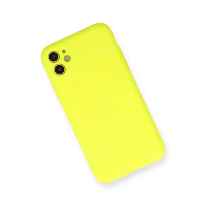 İphone 11 Kılıf Nano İçi Kadife  - Sarı