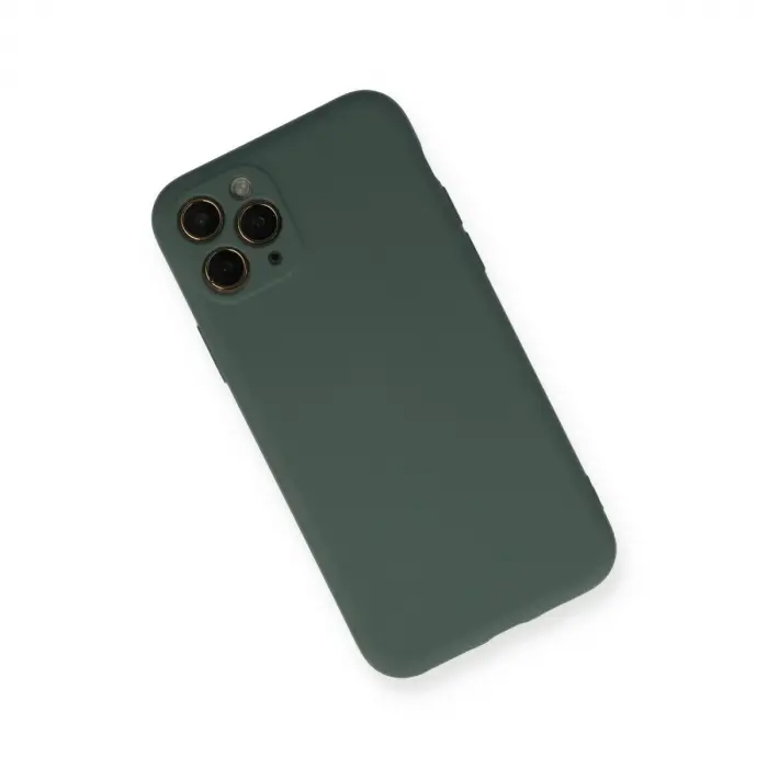 İphone 11 Pro Kılıf Nano İçi Kadife  - Koyu Yeşil