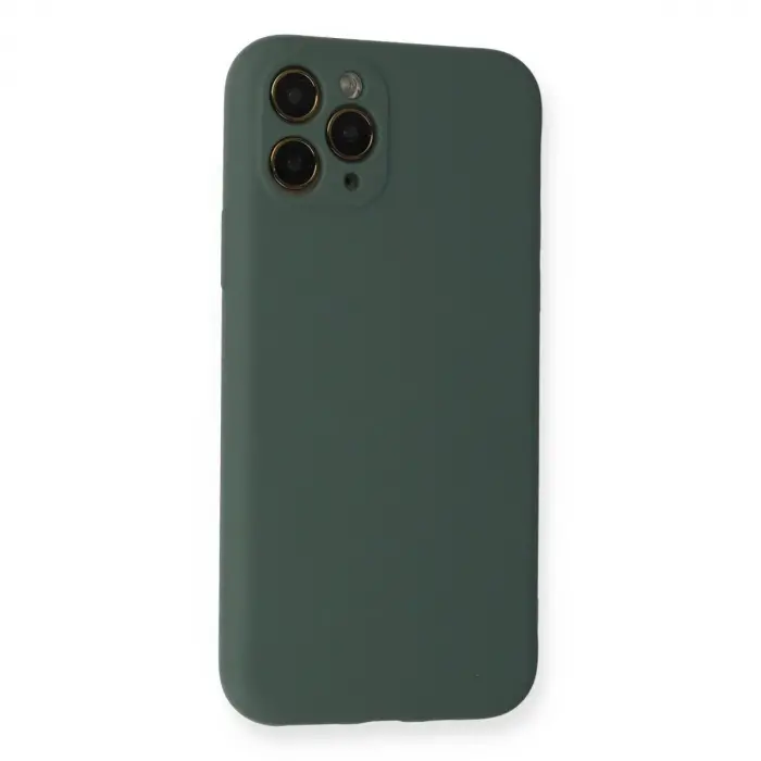 İphone 11 Pro Kılıf Nano İçi Kadife  - Koyu Yeşil