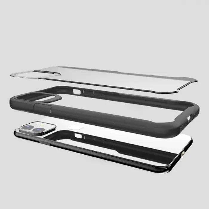 İPhone 11 Pro Max 6.5 İnch Shock Absorption PC+TPU Darbe Emici Kılıf-(5775)