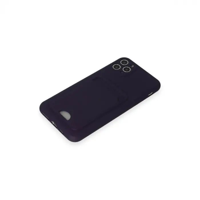 İphone 11 Pro Max Kılıf Kelvin Kartvizitli  - Derin Mor