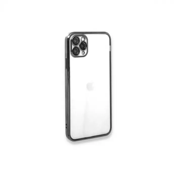 İphone 11 Pro Max Kılıf  Lensli  - Gümüş