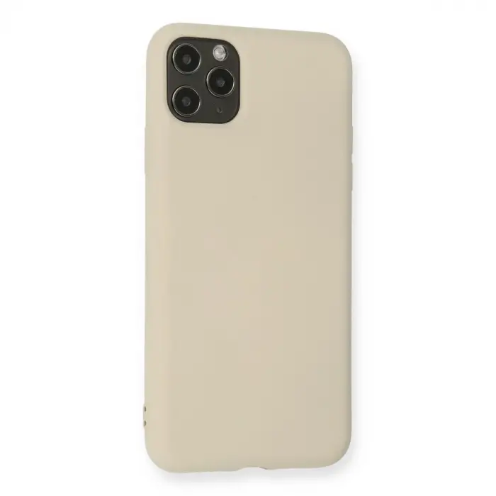 İphone 11 Pro Max Kılıf Nano İçi Kadife  - Bej