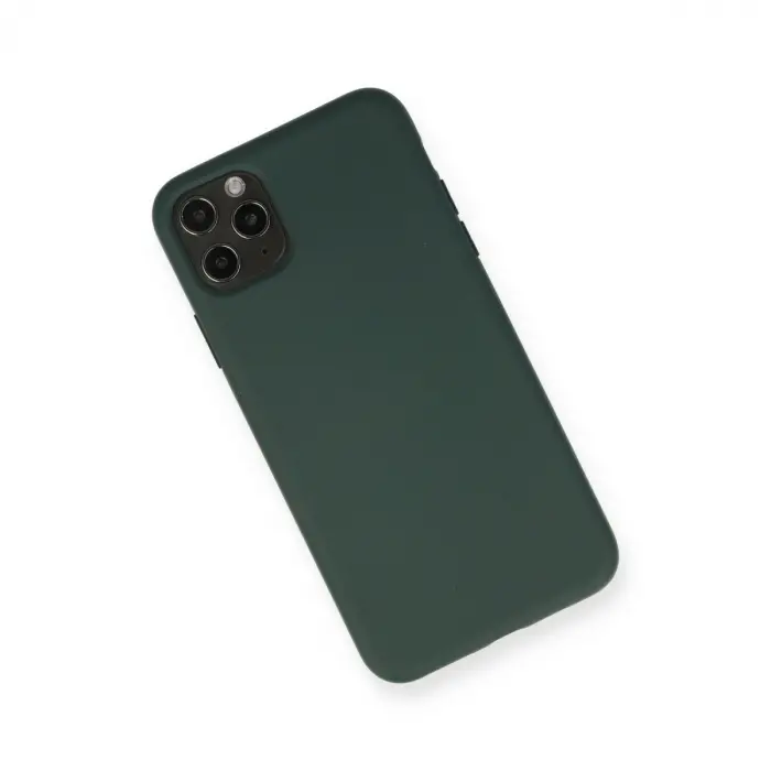 İphone 11 Pro Max Kılıf Nano İçi Kadife  - Koyu Yeşil