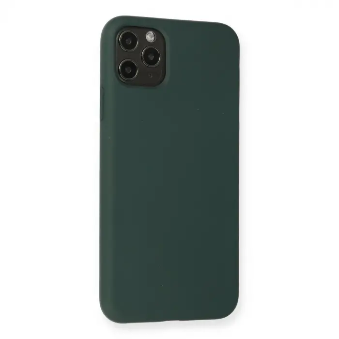 İphone 11 Pro Max Kılıf Nano İçi Kadife  - Koyu Yeşil