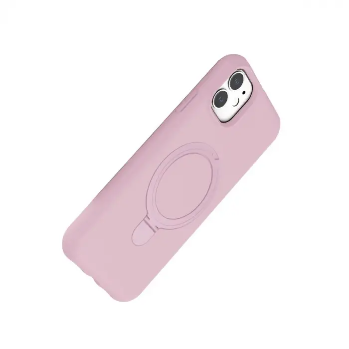 İphone 11 Regal Magsafe Standlı Kapak - Açık Pembe