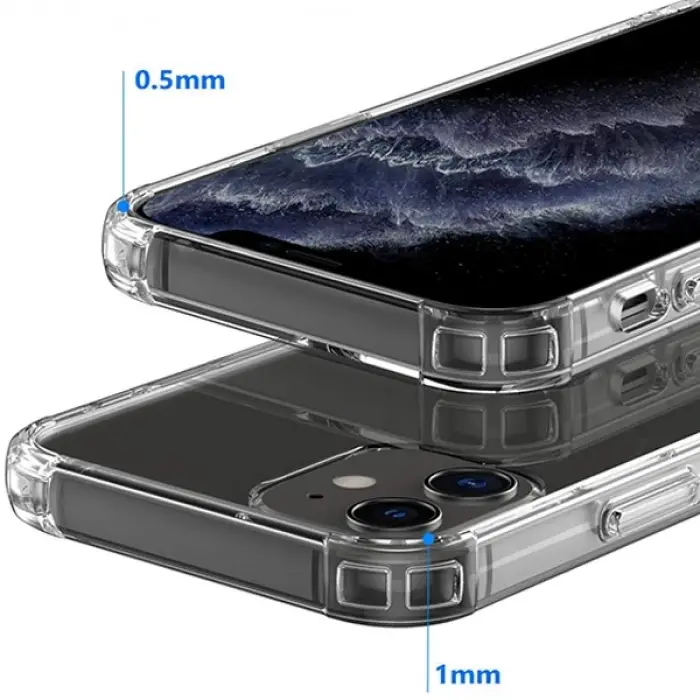 İPhone 12-İPhone 12 Pro 6.1 Anti-Drop Silikon Kılıf Shockproof-(5775)