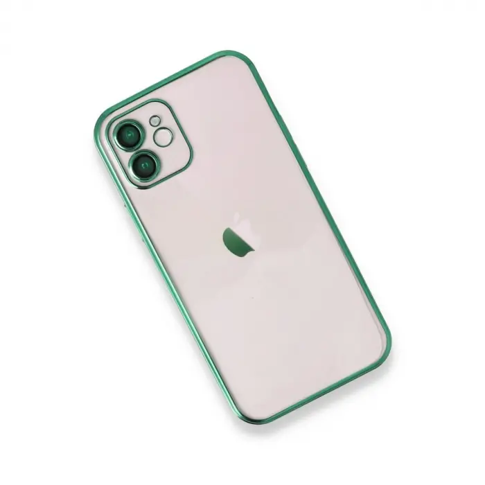 İphone 12 Kılıf  Lensli  - Yeşil