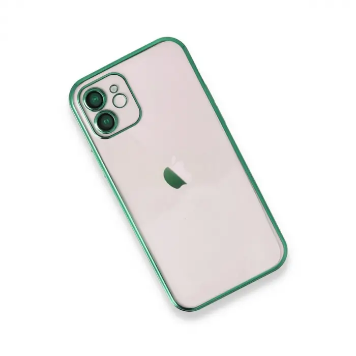 İphone 12 Kılıf  Lensli  - Yeşil