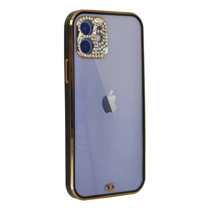 İphone 12 Kılıf Liva Taşlı  - Siyah