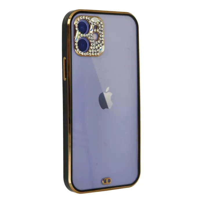 İphone 12 Kılıf Liva Taşlı  - Siyah
