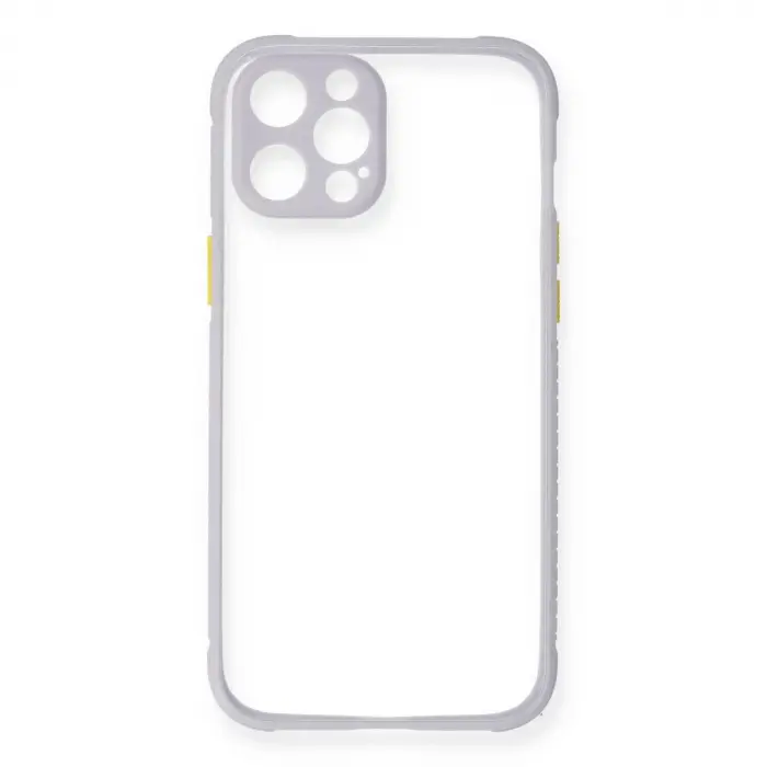 İphone 12 Kılıf Miami Şeffaf  - Lila