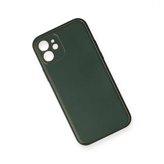 İphone 12 Mini Kılıf Co Deri  Kapak - Yeşil