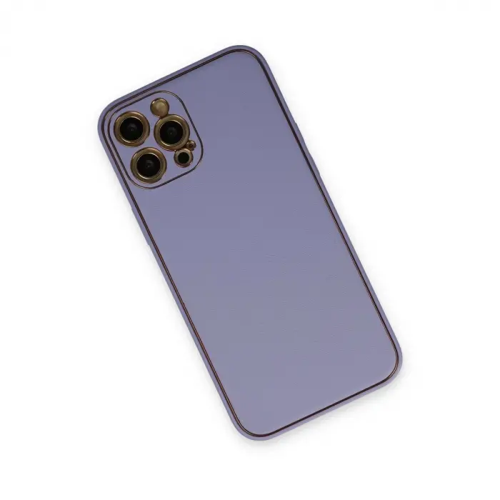 İphone 12 Pro Kılıf Co Deri  Kapak - Açık Lila