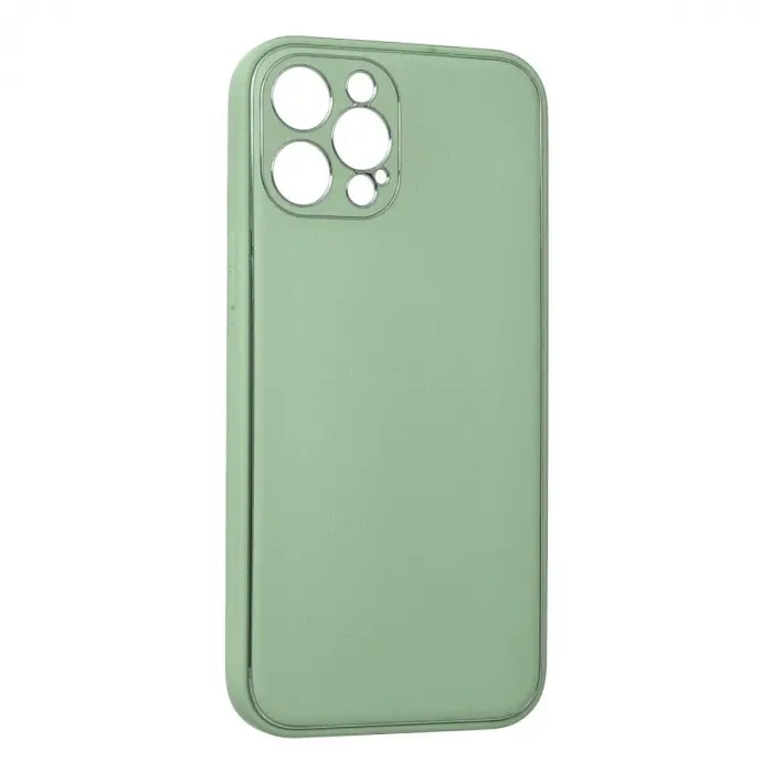 İphone 12 Pro Kılıf Co Deri  Kapak - Açık Yeşil