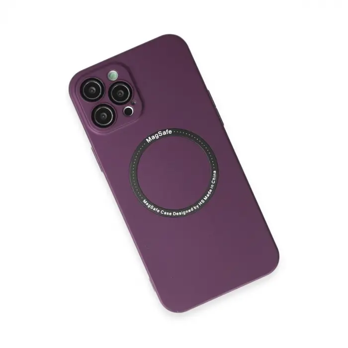 İphone 12 Pro Kılıf Jack Magneticsafe Lens  - Mürdüm
