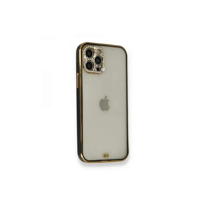 İphone 12 Pro Kılıf Liva Taşlı  - Siyah