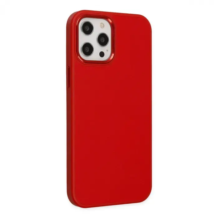 İphone 12 Pro Max Kılıf Asya Deri  - Kırmızı