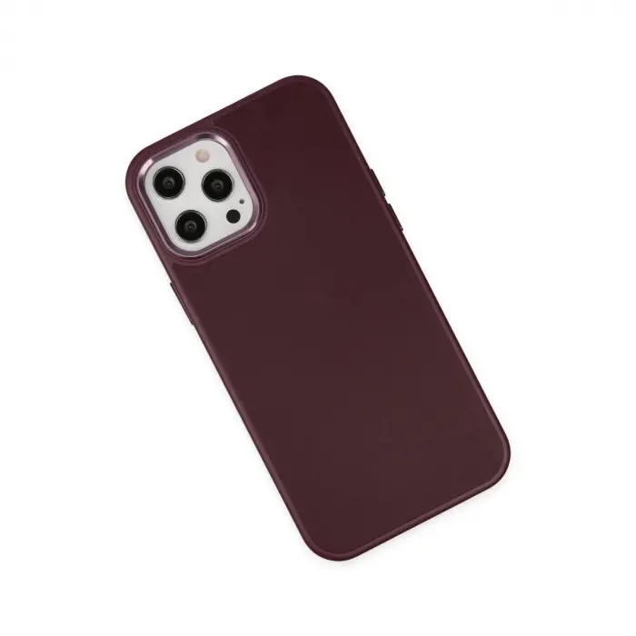 İphone 12 Pro Max Kılıf Asya Deri  - Mürdüm
