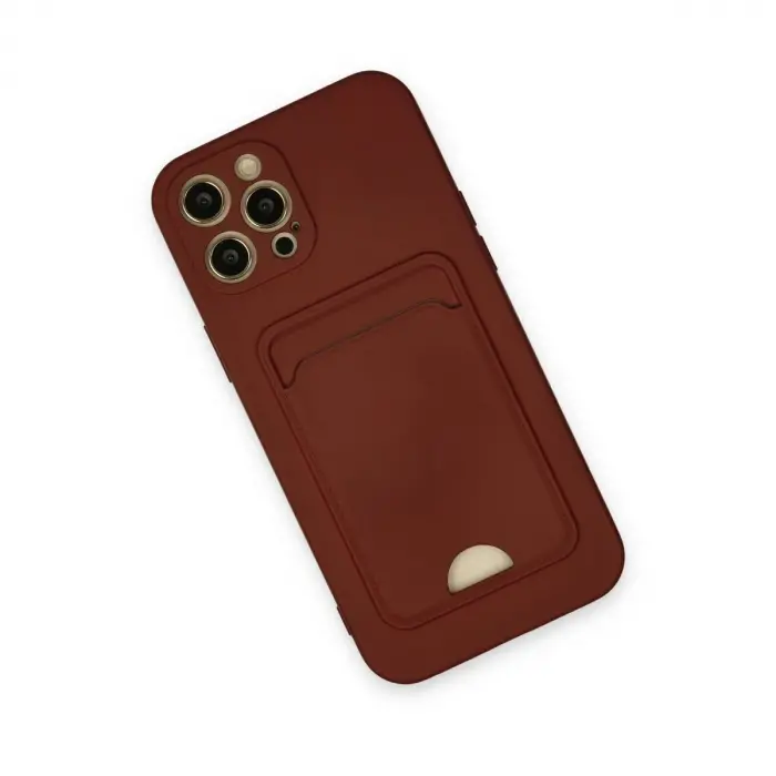 İphone 12 Pro Max Kılıf Kelvin Kartvizitli  - Bordo