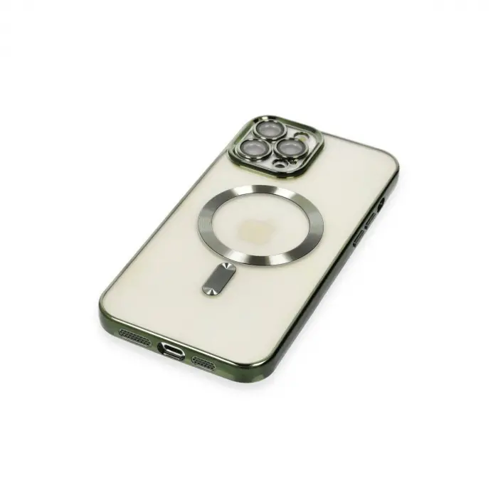 İphone 12 Pro Max Kılıf Kross Magneticsafe Kapak - Koyu Yeşil