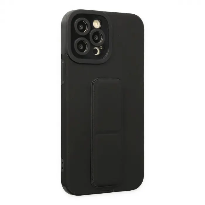 İphone 12 Pro Max Kılıf Mega Standlı  - Siyah