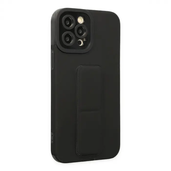 İphone 12 Pro Max Kılıf Mega Standlı  - Siyah