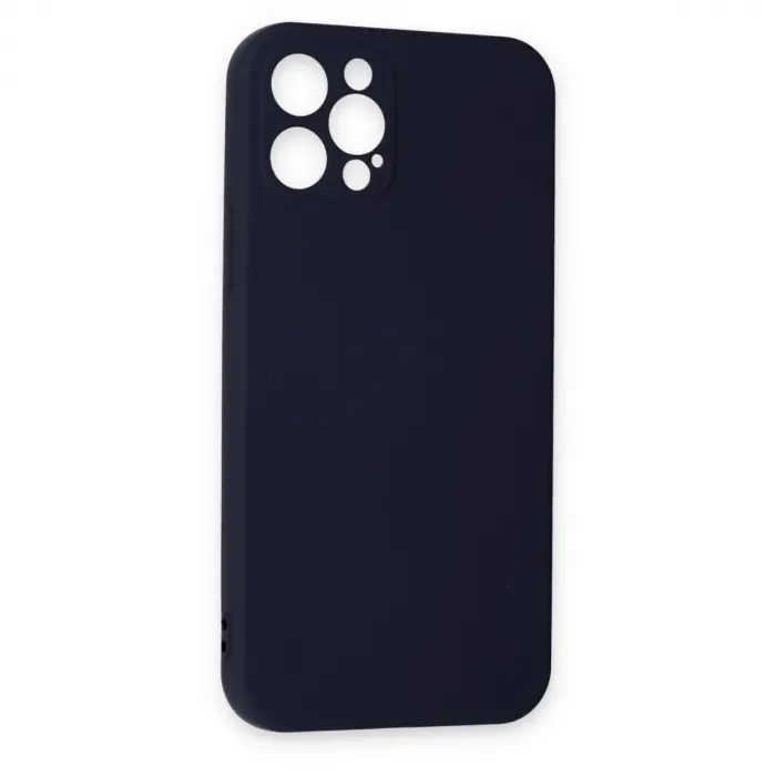İphone 12 Pro Max Kılıf Nano İçi Kadife  - Lacivert