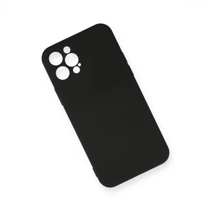İphone 12 Pro Max Kılıf Nano İçi Kadife  - Siyah