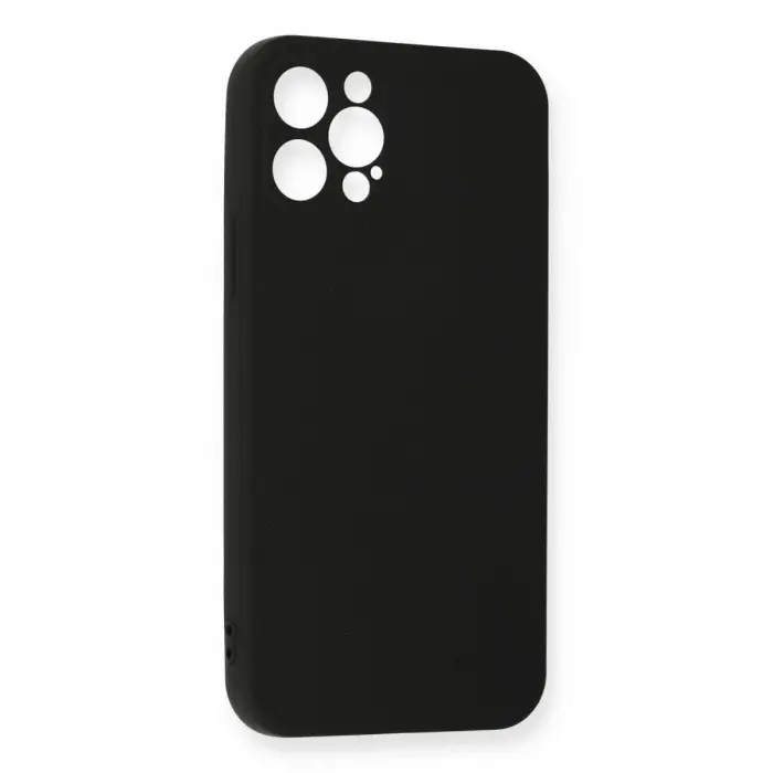 İphone 12 Pro Max Kılıf Nano İçi Kadife  - Siyah