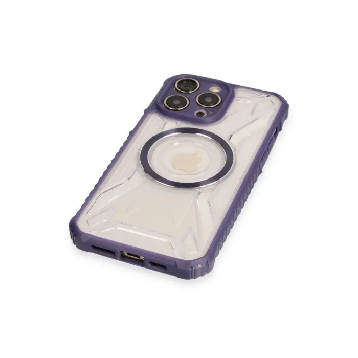 İphone 12 Pro Max Kılıf Prag Magneticsafe Kapak - Derin Mor