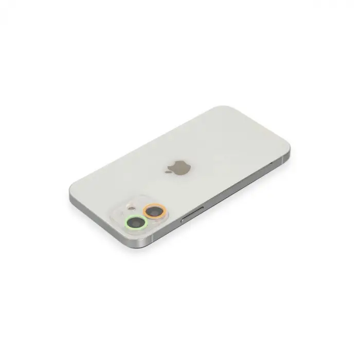 İphone 12 Renkli Kamera Lens Koruma Cam - Tcu-yeşil