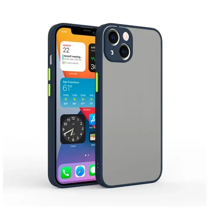 iPhone 13 6.1inç Kamera Korumalı Premium Silikon Kılıf-(5775)