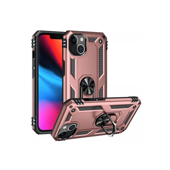 İphone 13 Kılıf Sofya Yüzüklü  Kapak - Rose