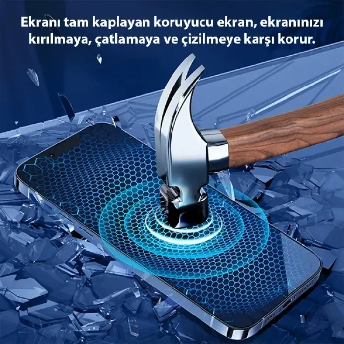 iPhone 13 Mini 5.4 Full Kaplama Hidrojel Film Full Ekran Koruyucu-(5775)