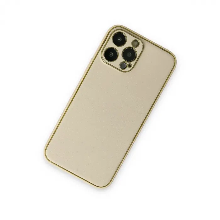 İphone 13 Pro Kılıf Co Deri  Kapak - Gold