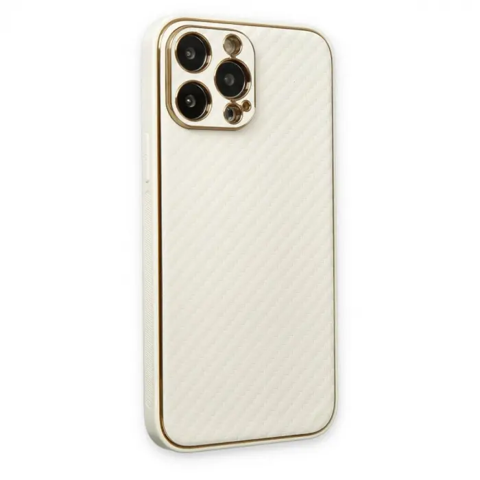 İphone 13 Pro Kılıf Co Karbon  - Beyaz