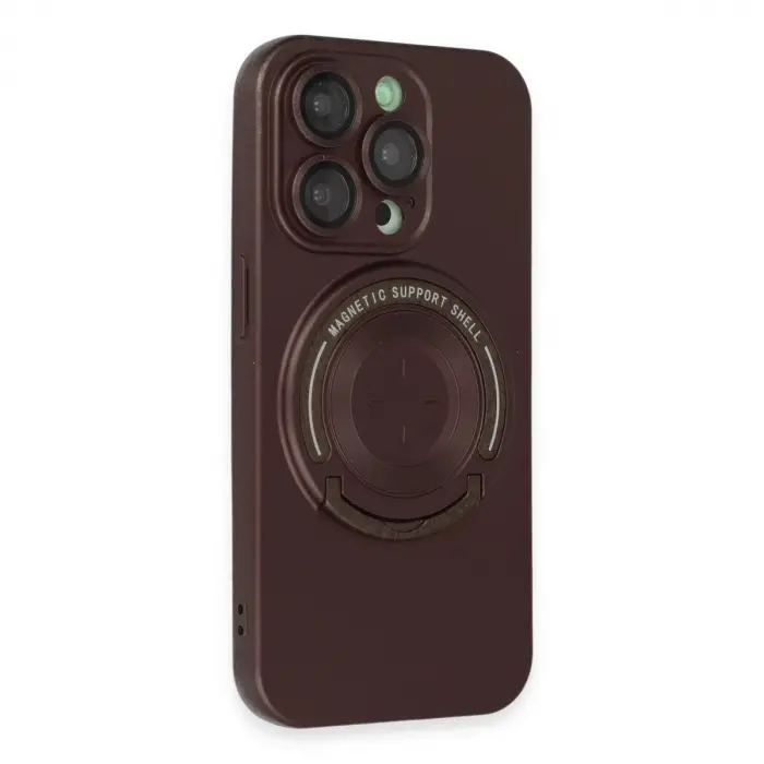 İphone 13 Pro Kılıf Lukka Magneticsafe Kapak - Kahverengi