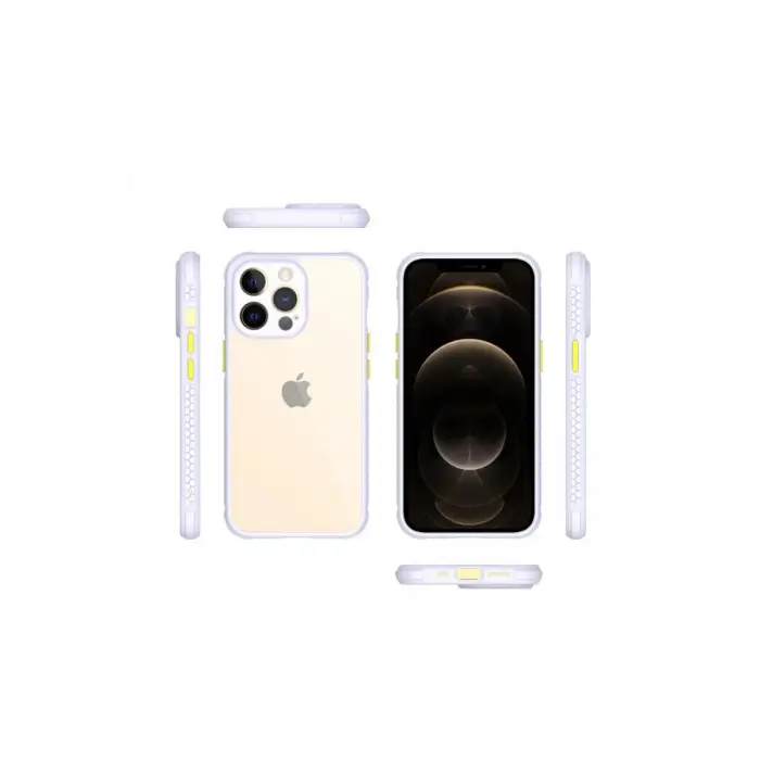 İphone 13 Pro Kılıf Miami Şeffaf  - Lila