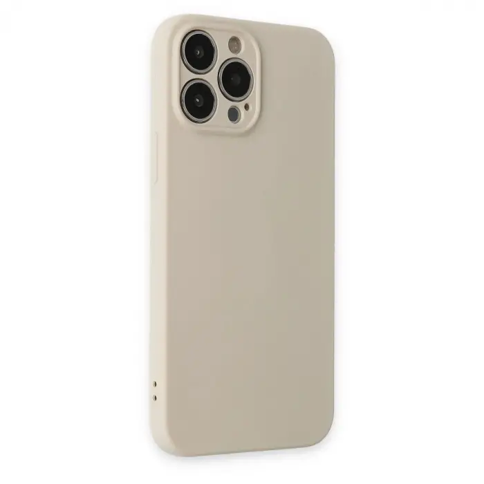 İphone 13 Pro Kılıf Nano İçi Kadife  - Bej
