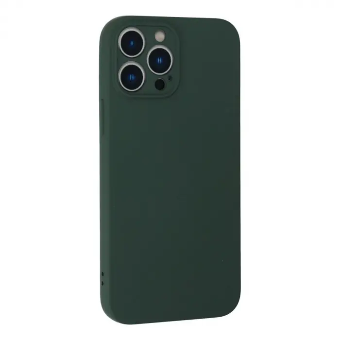 İphone 13 Pro Kılıf Nano İçi Kadife  - Koyu Yeşil