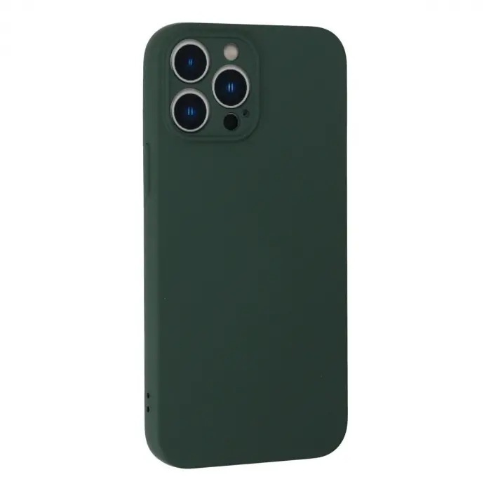 İphone 13 Pro Kılıf Nano İçi Kadife  - Koyu Yeşil