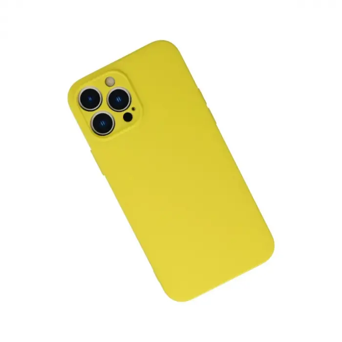 İphone 13 Pro Kılıf Nano İçi Kadife  - Sarı