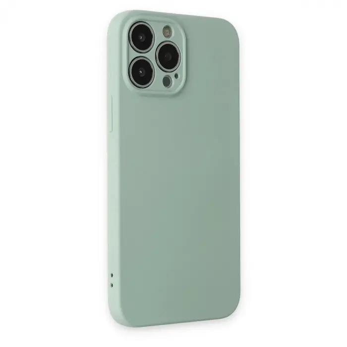 İphone 13 Pro Kılıf Nano İçi Kadife  - Su Yeşili