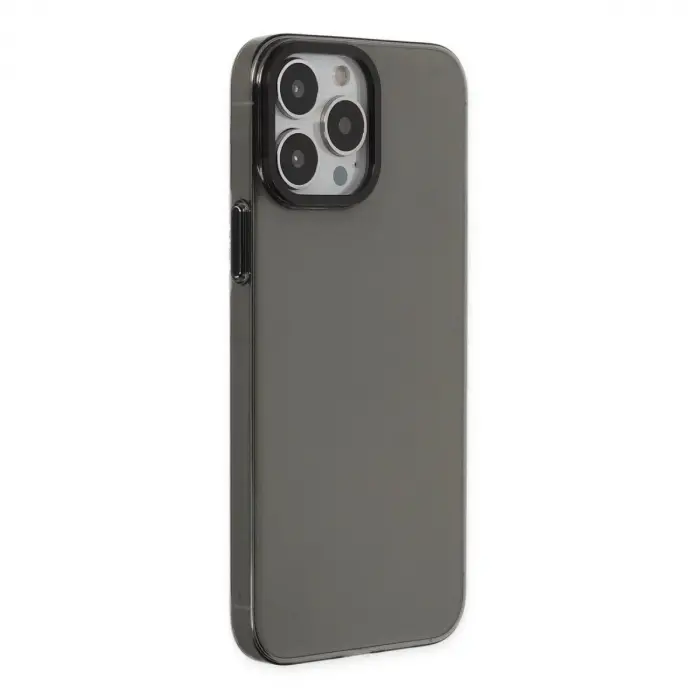 İphone 13 Pro Max Kılıf Anka Pc Sert Metal Kapak - Siyah